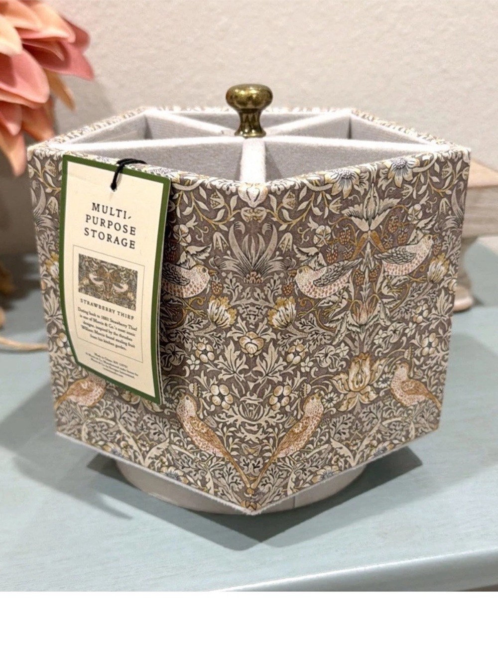 Morris & Co. Multi Purpose Desktop Storage Carousel STRAWBERRY THIEF